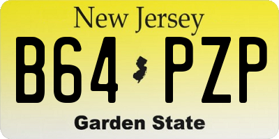 NJ license plate B64PZP