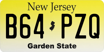 NJ license plate B64PZQ