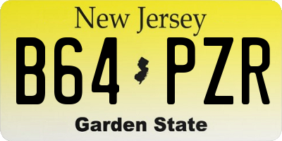 NJ license plate B64PZR