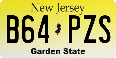 NJ license plate B64PZS
