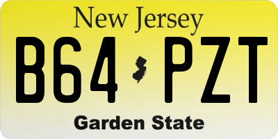 NJ license plate B64PZT