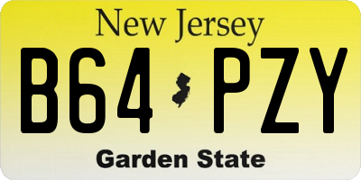 NJ license plate B64PZY