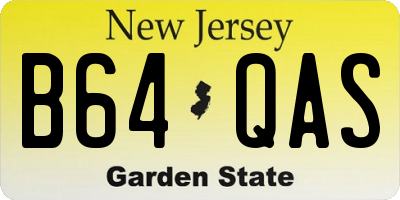 NJ license plate B64QAS