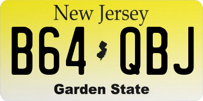 NJ license plate B64QBJ