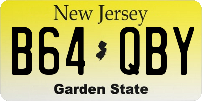 NJ license plate B64QBY