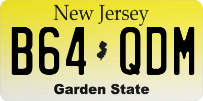 NJ license plate B64QDM