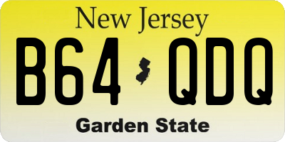 NJ license plate B64QDQ