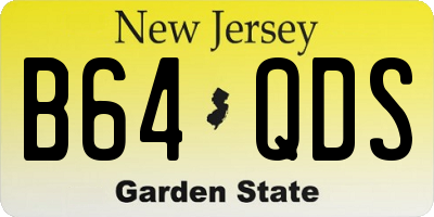 NJ license plate B64QDS