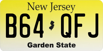 NJ license plate B64QFJ