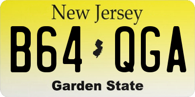 NJ license plate B64QGA