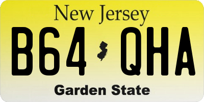 NJ license plate B64QHA