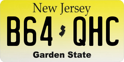 NJ license plate B64QHC