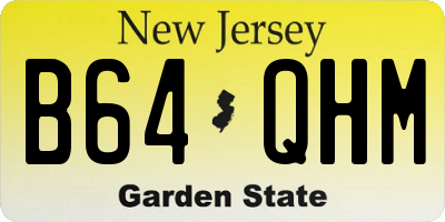NJ license plate B64QHM