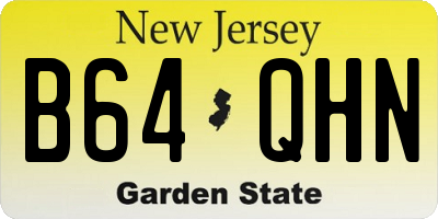 NJ license plate B64QHN