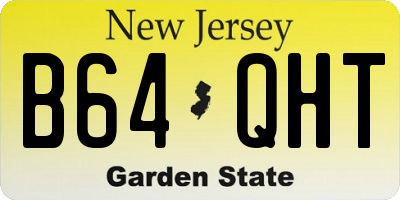 NJ license plate B64QHT