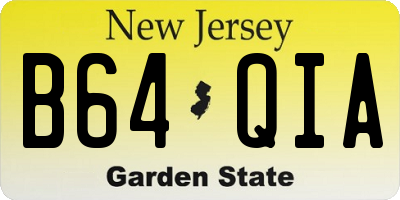 NJ license plate B64QIA