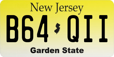 NJ license plate B64QII