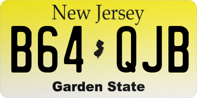 NJ license plate B64QJB