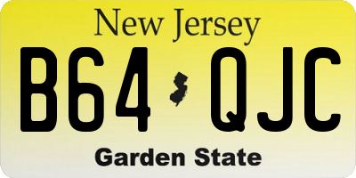 NJ license plate B64QJC
