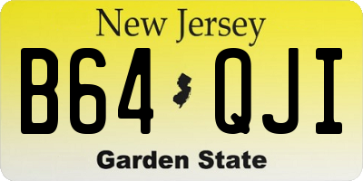 NJ license plate B64QJI