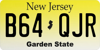NJ license plate B64QJR