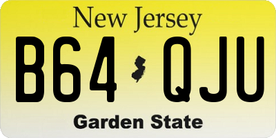 NJ license plate B64QJU