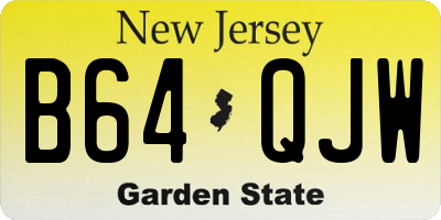 NJ license plate B64QJW