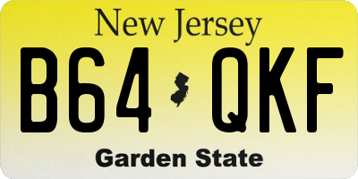 NJ license plate B64QKF