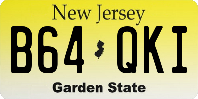 NJ license plate B64QKI