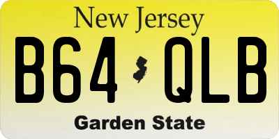 NJ license plate B64QLB