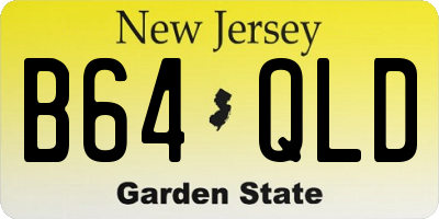 NJ license plate B64QLD