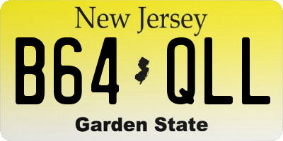 NJ license plate B64QLL