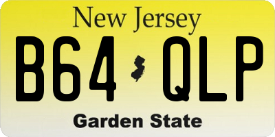 NJ license plate B64QLP