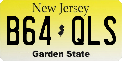 NJ license plate B64QLS