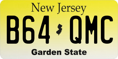 NJ license plate B64QMC