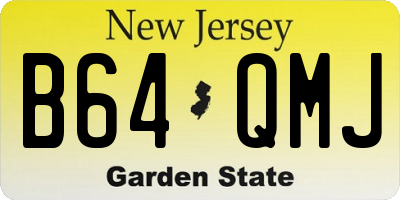 NJ license plate B64QMJ