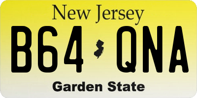 NJ license plate B64QNA