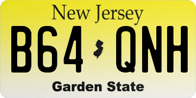 NJ license plate B64QNH