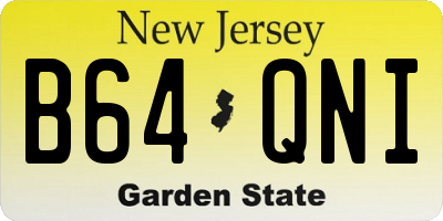 NJ license plate B64QNI