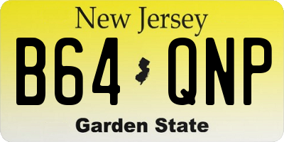 NJ license plate B64QNP