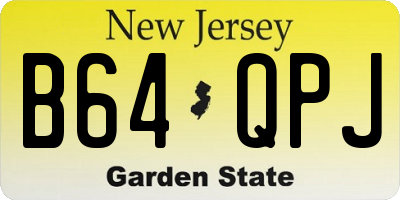 NJ license plate B64QPJ