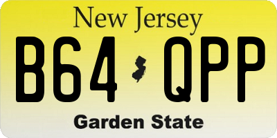NJ license plate B64QPP