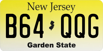 NJ license plate B64QQG