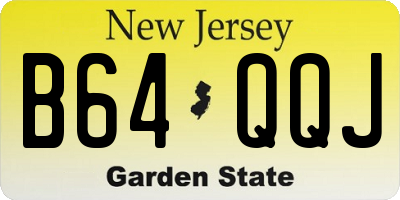 NJ license plate B64QQJ