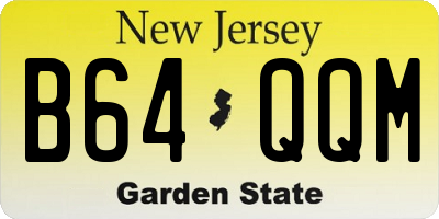 NJ license plate B64QQM