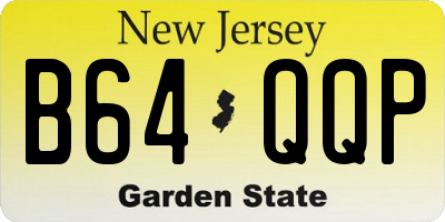 NJ license plate B64QQP