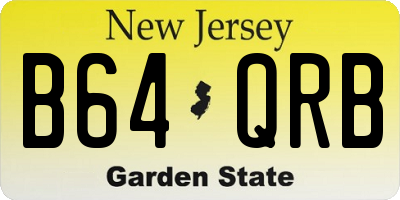 NJ license plate B64QRB
