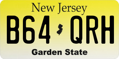 NJ license plate B64QRH