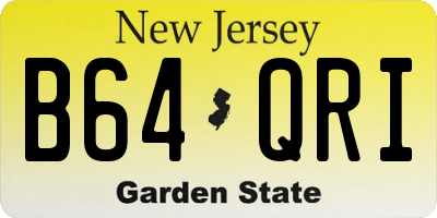 NJ license plate B64QRI