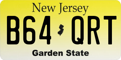 NJ license plate B64QRT
